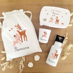 Kit goûter personnalisé motif biche et faon – Sweet Chic Accessoires