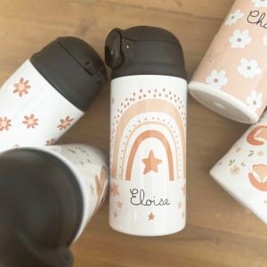 Gourde personnalisée à paille rétractable