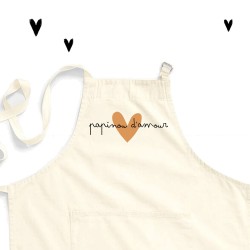 Tablier coton personnalisé papa/papi/tonton