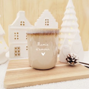 Mug en grès “d’amour” – Cadeau personnalisé pour toute la famille
