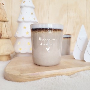 Mug en grès “d’amour” – Cadeau personnalisé pour toute la famille