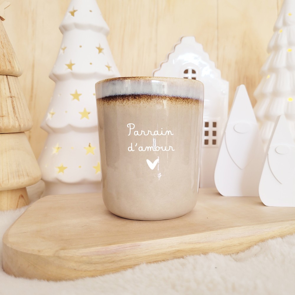 Mug en grès “d’amour” – Cadeau personnalisé pour toute la famille