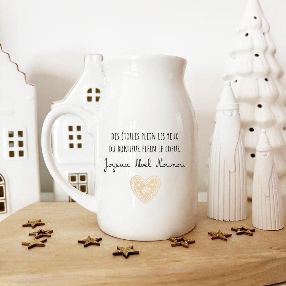 Petit pot-Vase en céramique personnalisable – Cadeau de Noël