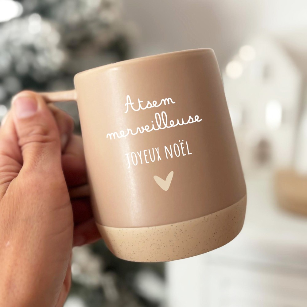 Tasse en céramique mate personnalisable – Joyeux Noël