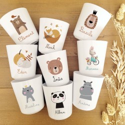 Gobelet personnalisé enfant – Collection Animaux tendres
