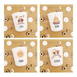 Gobelet personnalisé enfant – Collection Véhicules & Soleil