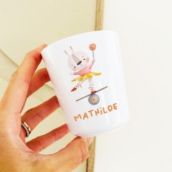 Gobelet personnalisé enfant – Collection Cirque & prénom