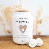 Pot à biscuits personnalisé-Love you Nounou Coeur