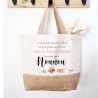 Cabas Jute Nounou Personnalisable - merci Nounou