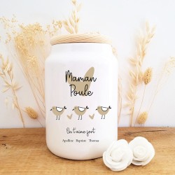 pot a biscuits personnalisable maman poule