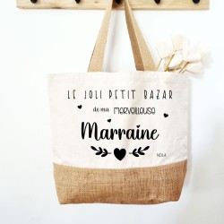 Cabas le joli petit bazar d'une merveilleuse marraine - Sweet Chic Accessoires