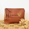 Trousse Personnalisable – Maman Cœur – Coloris Terracotta
